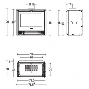 Камінна топка Piazzetta IL 75/66 V