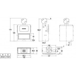 Камінна топка Piazzetta MA 263 SL PLUS