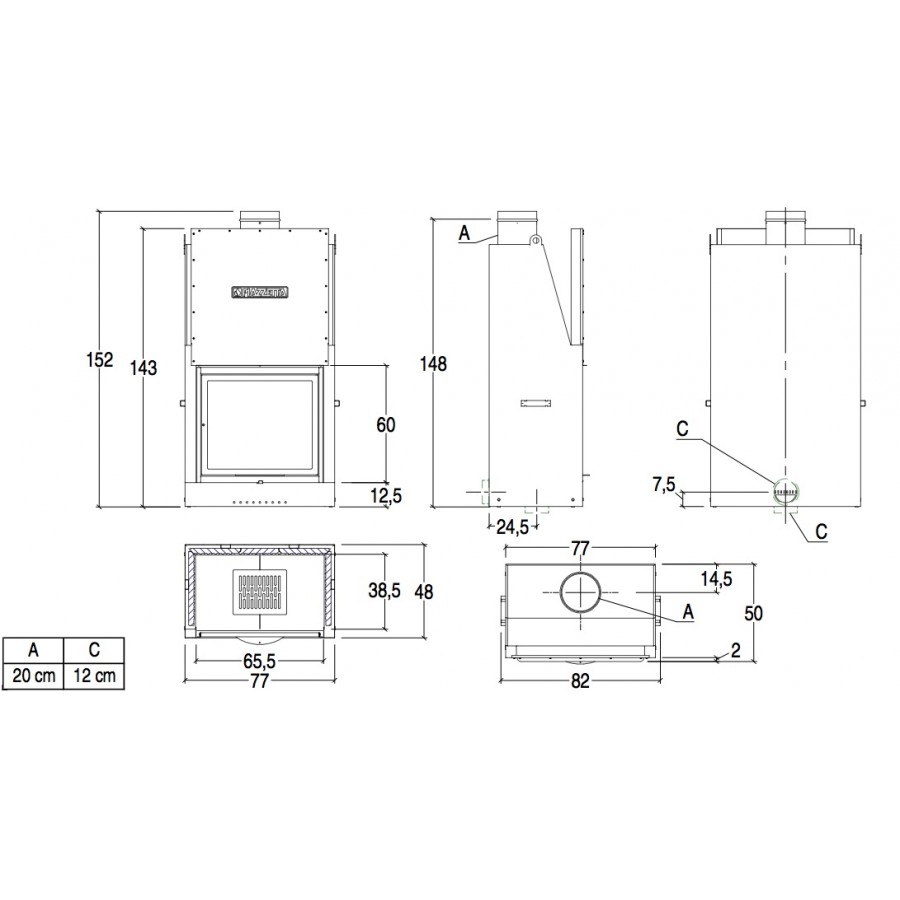 Камінна топка Piazzetta MA 267 SL