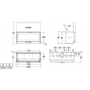 Камінна топка Piazzetta MC 120/48 SL