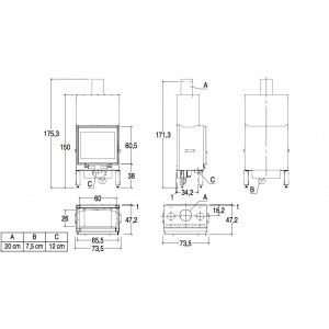 Камінна топка Piazzetta MC 65/60 P