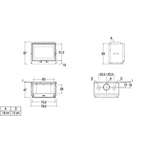 Камінна топка Piazzetta MC 70/51