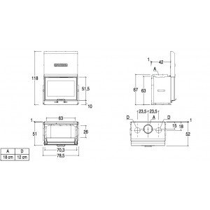 Камінна топка Piazzetta MC 70/51 SL
