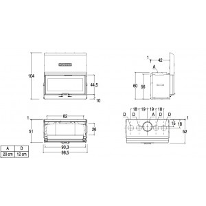 Камінна топка Piazzetta MC 90/44 SL