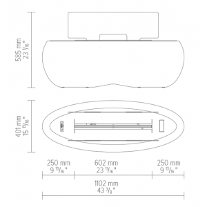 Біокамін Planika Zen Black/White