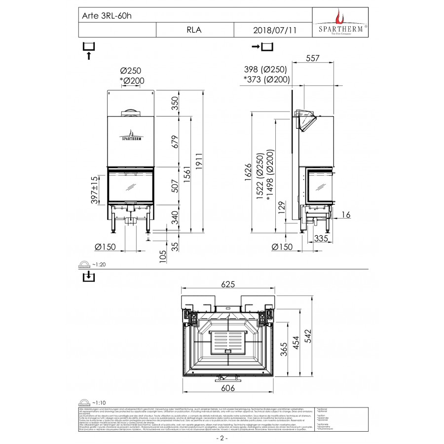 Каминная топка Spartherm Arte 3RL-60h