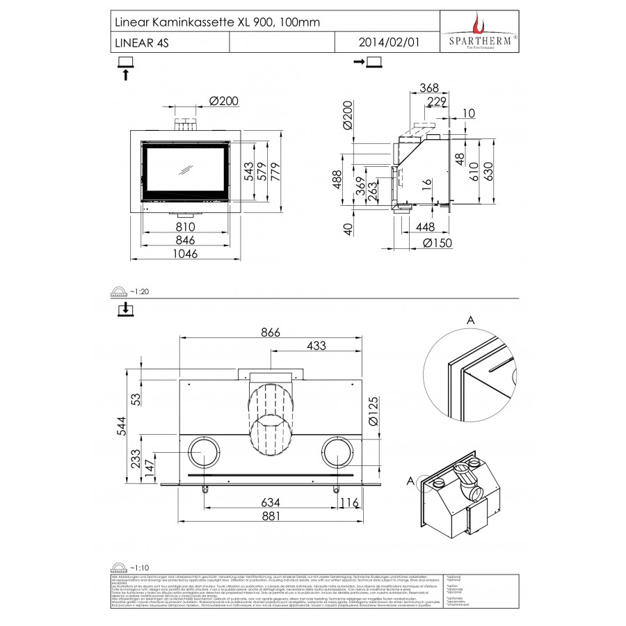 Кассета Spartherm Linear Kassette XL 900