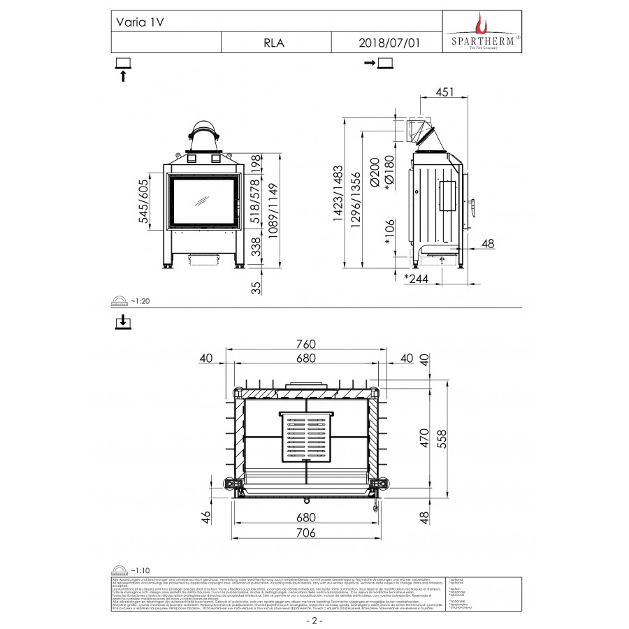 Каминная топка Spartherm Varia 1V