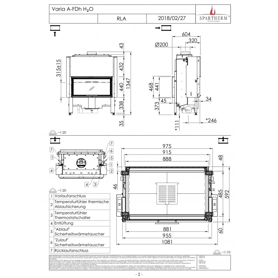 Топка з водяним контуром Spartherm Varia A-FDh H2O