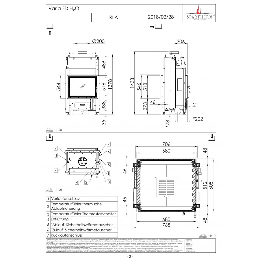 Топка с водяным контуром Spartherm Varia FD H2O