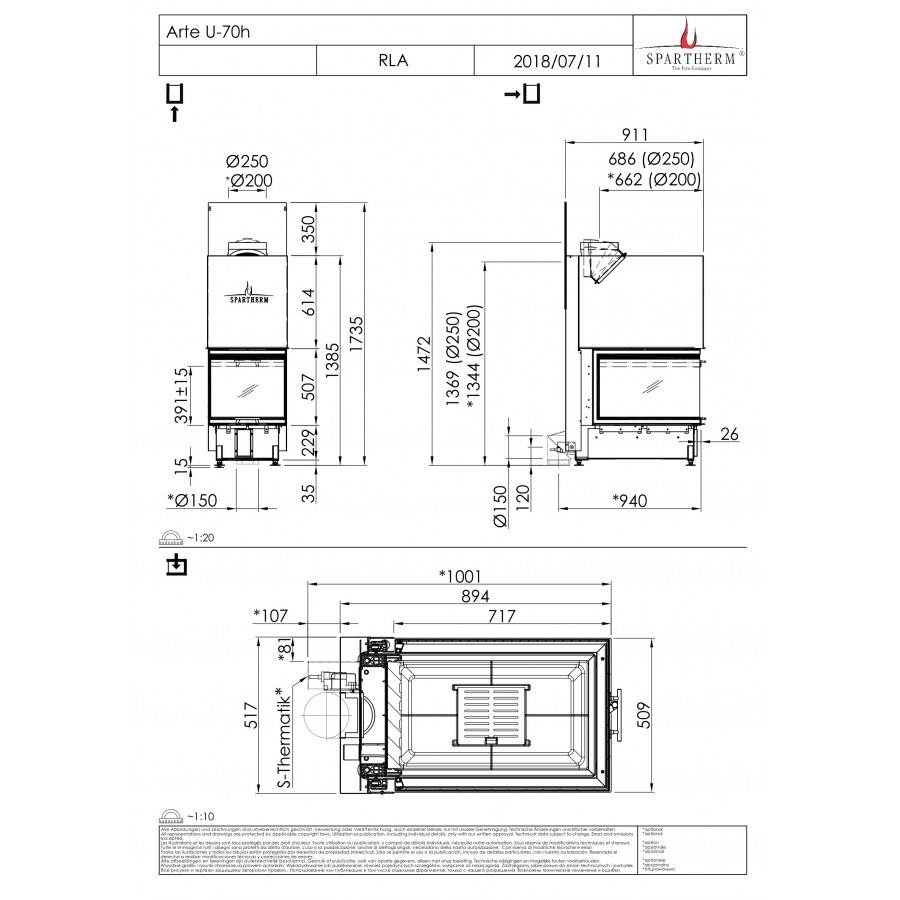 Камінна топка Spartherm Arte U-70h