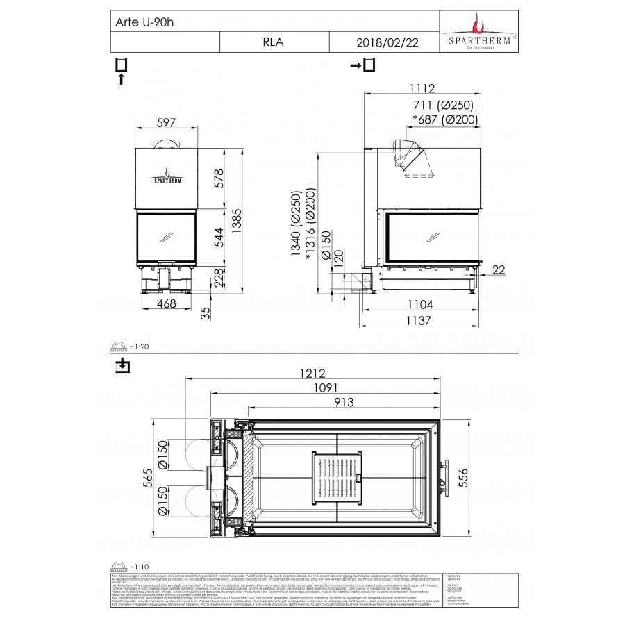 Каминная топка Spartherm Arte U-90h