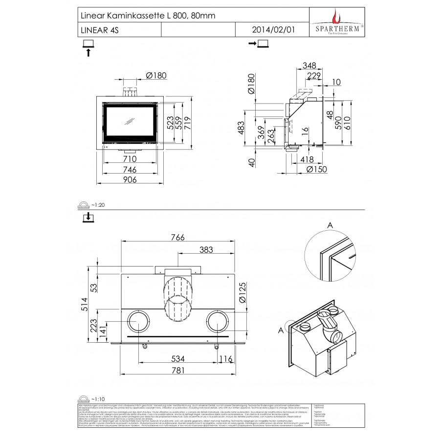 Кассета Spartherm Linear Kassette L 800