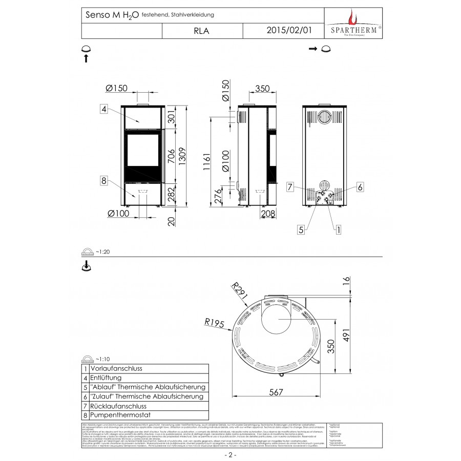 Піч з водяним контуром Spartherm Senso M H2O
