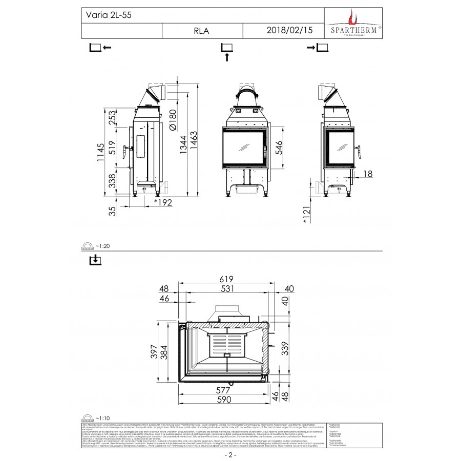 Каминная топка Spartherm Varia 2L-55