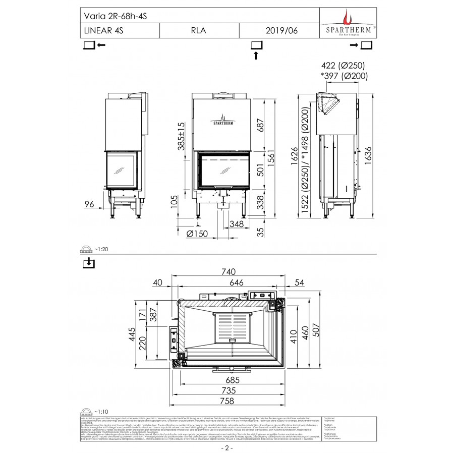 Каминная топка Spartherm Varia 2R-68h