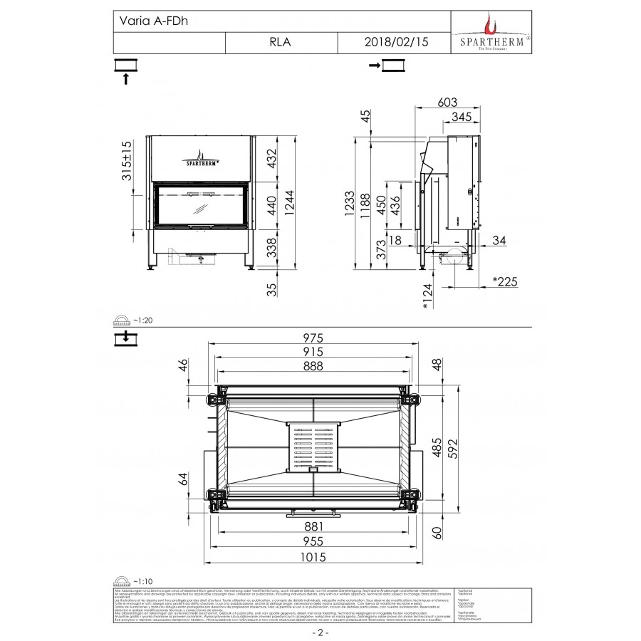 Каминная топка Spartherm Varia A-FDh
