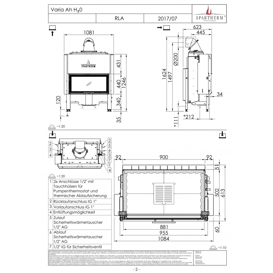 Топка з водяним контуром Spartherm Varia Ah H2O