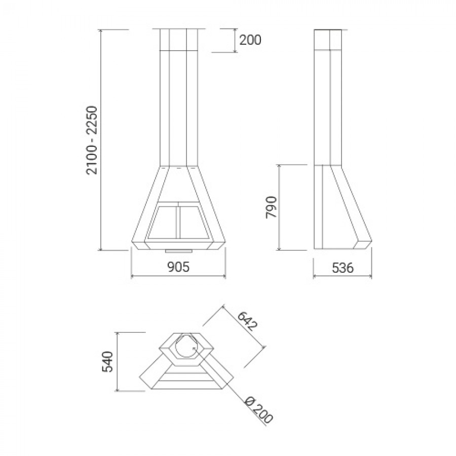 Настінний камін Traforart Arion Frontal