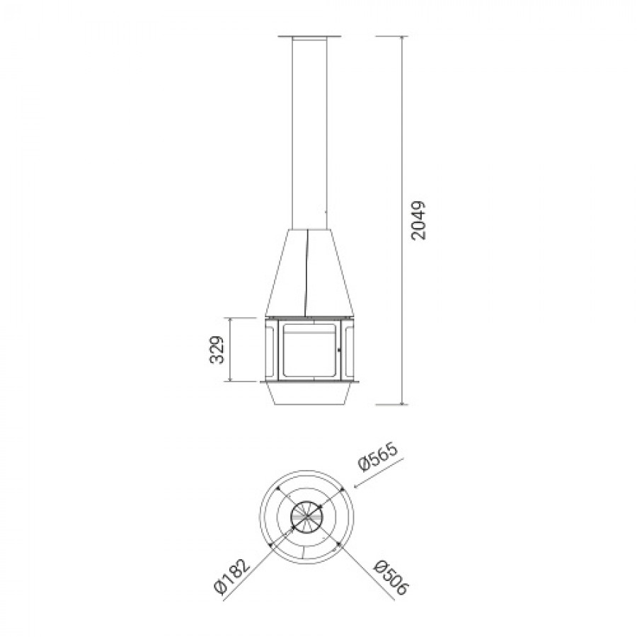 Острівний камін Traforart Arlet Central