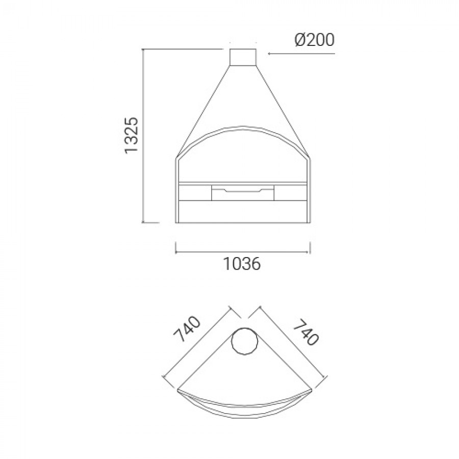 Кутовий камін Traforart Santiago Rincon