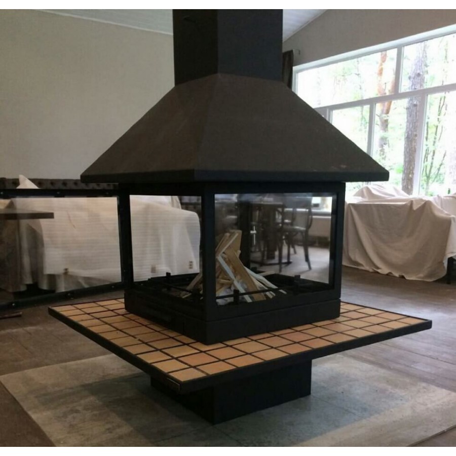 Острівний камін Traforart Vulcano Central