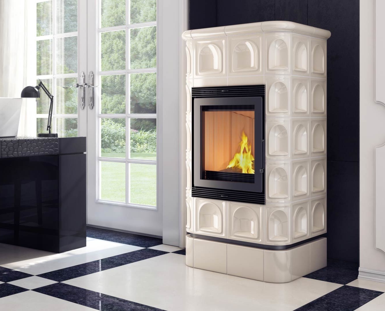 Фото кахляної печі Kratki Blanka 8 кремова