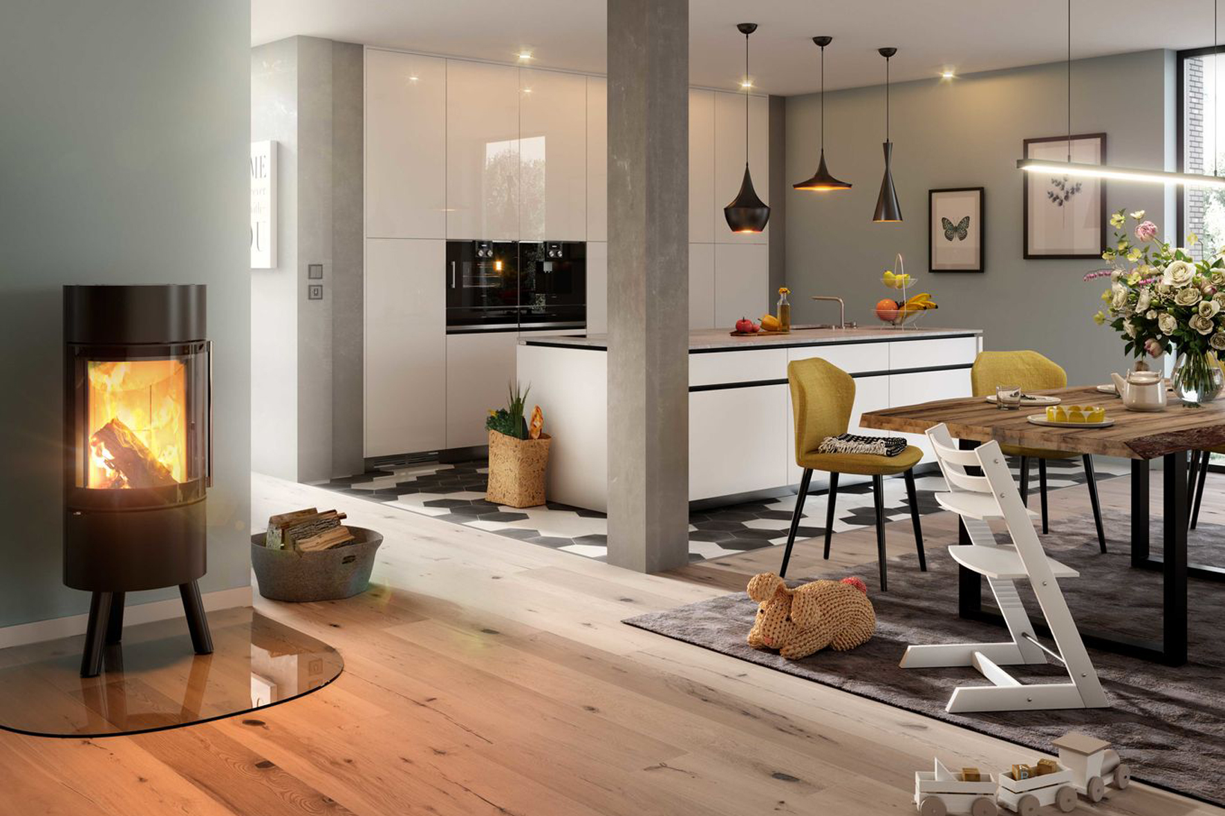 Піч Spartherm Passo XS Tripod в інтер'єрі