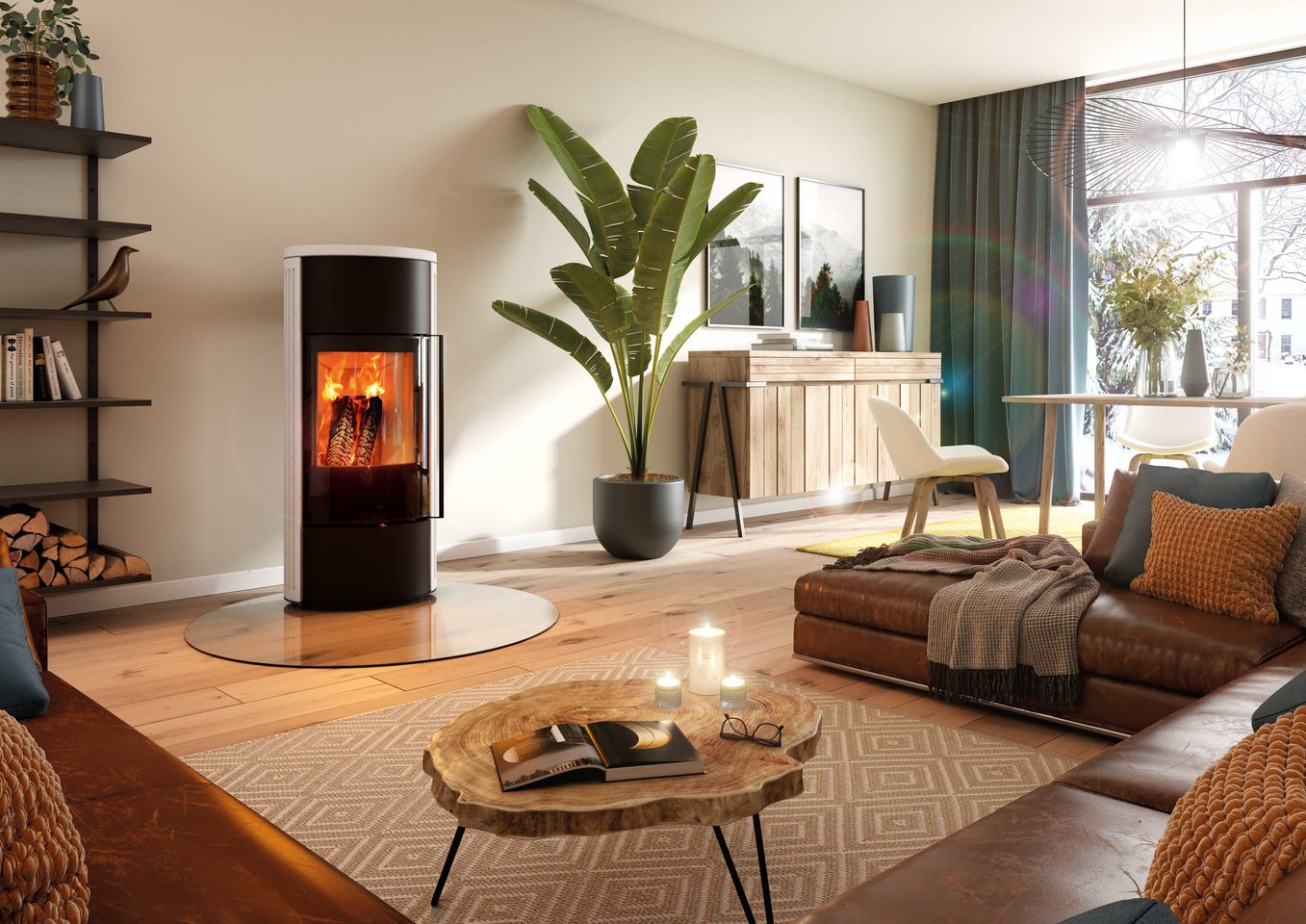 Печь Spartherm Senso L klassik в интерьере